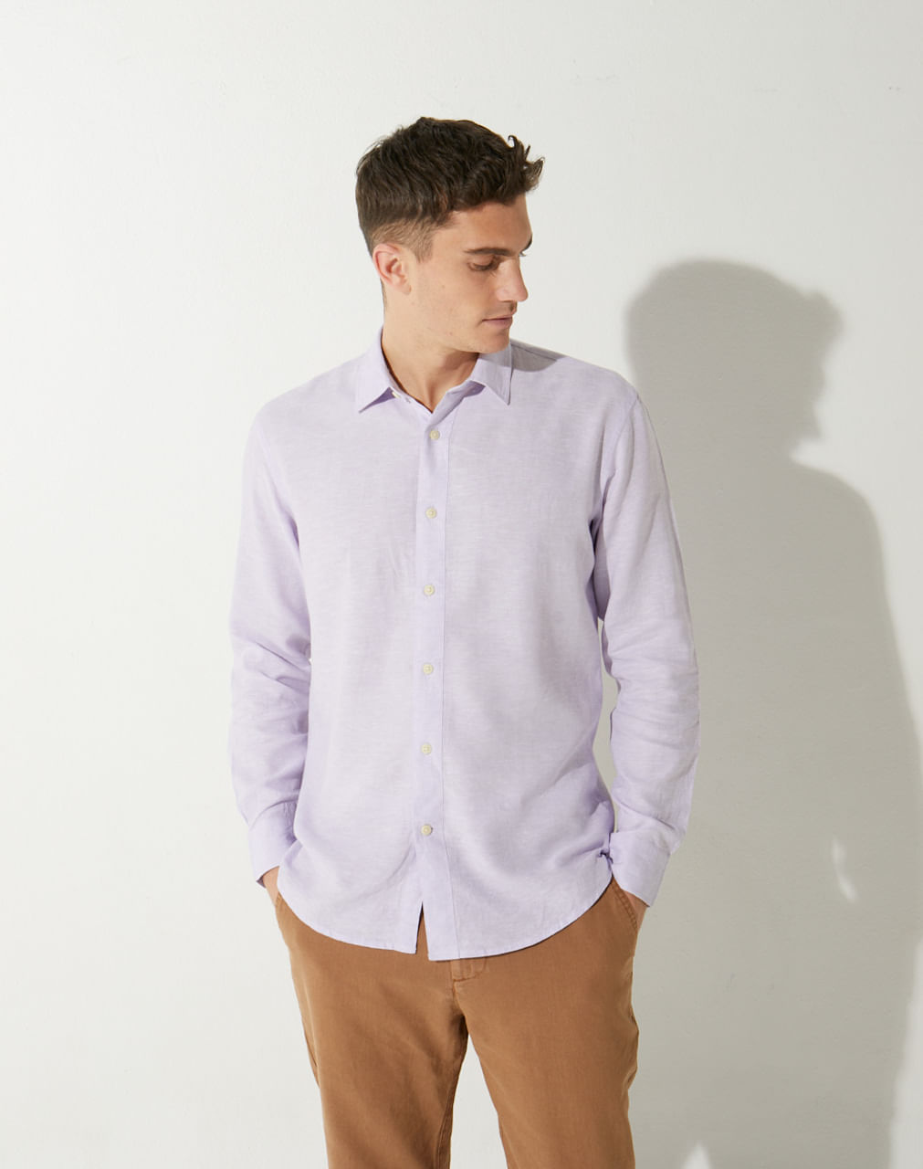 Camisa regular lino HELECHOS — imagen 6
