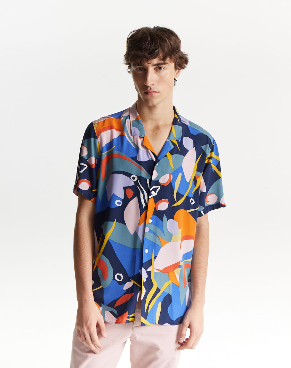 Camisa relaxed fibrana EMILIO