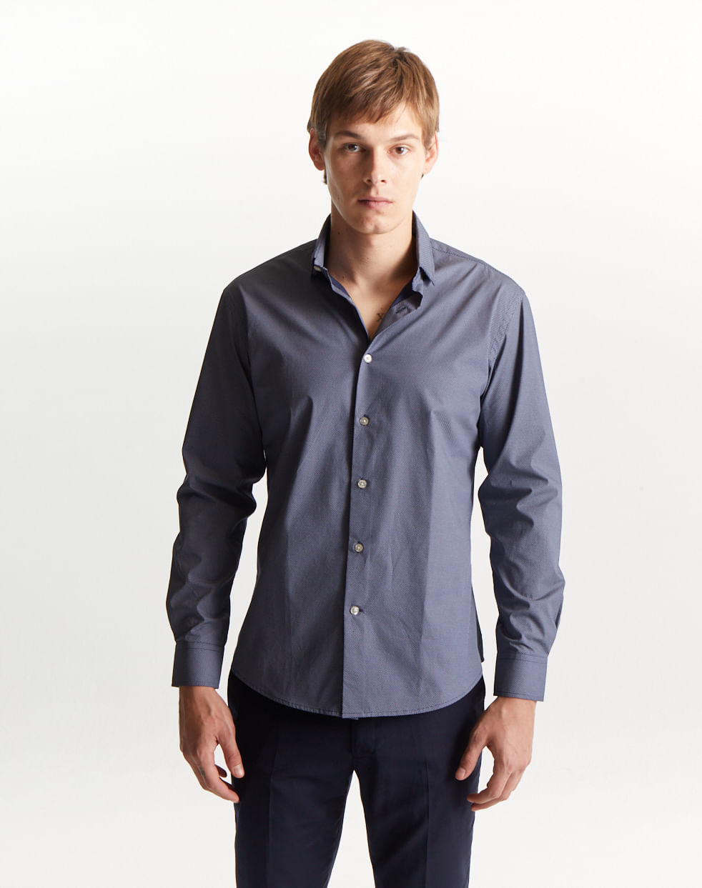 Camisa vestir regular 100% algodón HUDSON