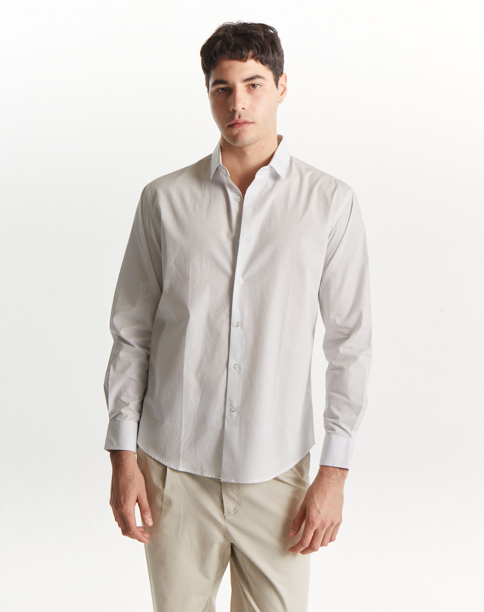 Camisa vestir regular 100% algodón LEONZIO