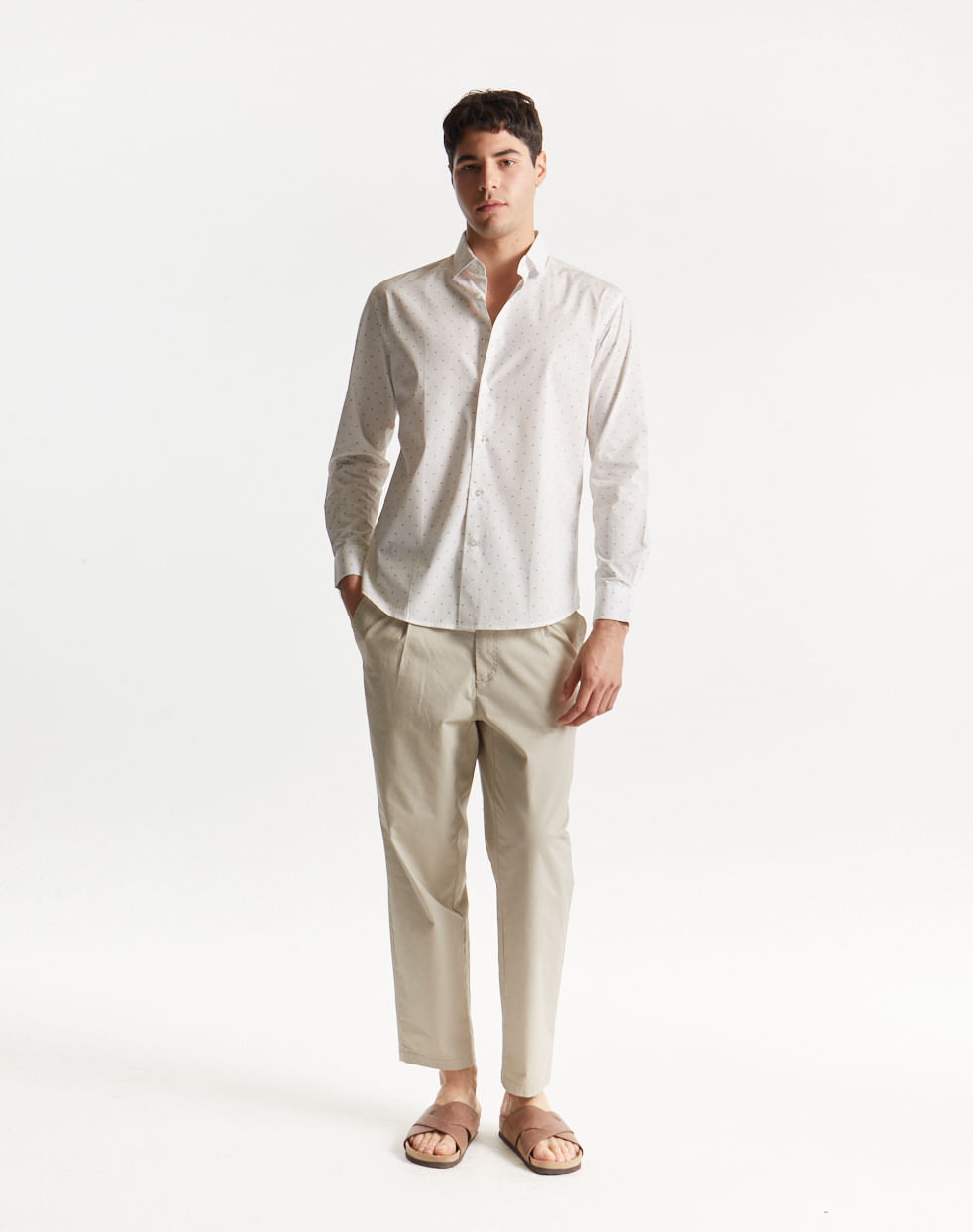 Camisa vestir regular 100% algodón MICHELE