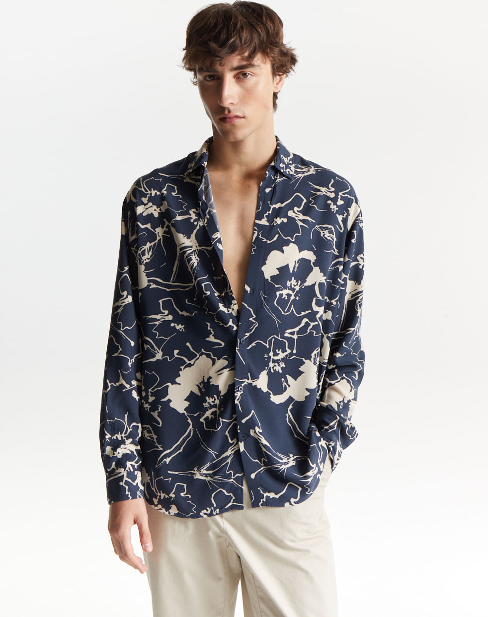 Camisa regular fibrana THEODORE