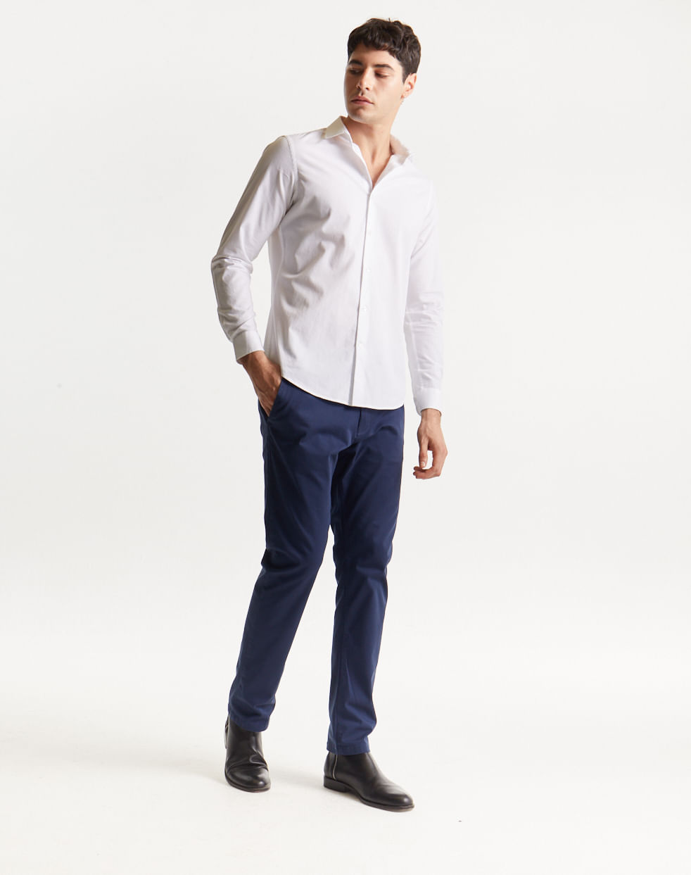 Camisa vestir slim 100% algodón FLORENTINO — imagen 4