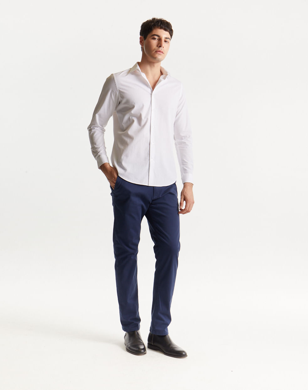 Camisa vestir slim 100% algodón FLORENTINO — imagen 5