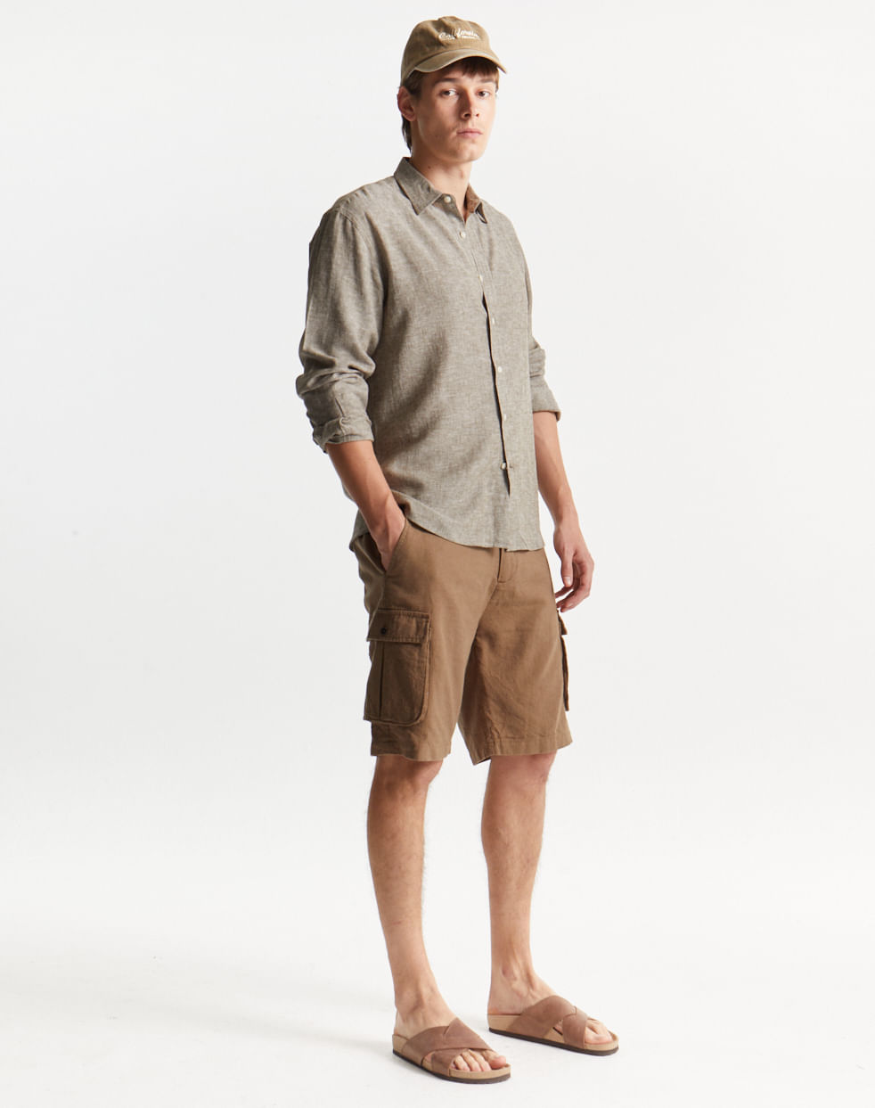 Camisa regular lino HELECHOS — imagen 2