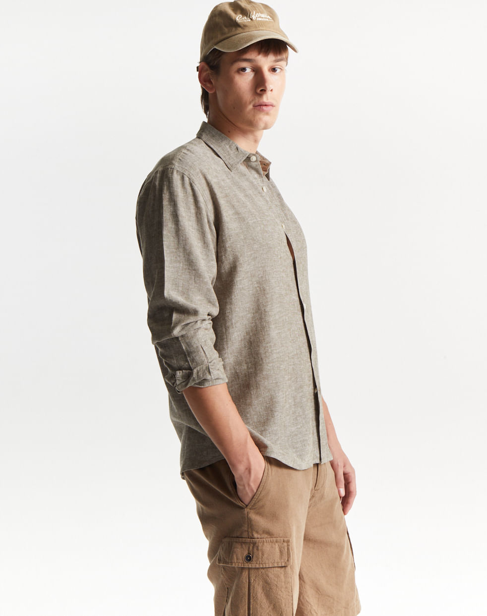 Camisa regular lino HELECHOS — imagen 3