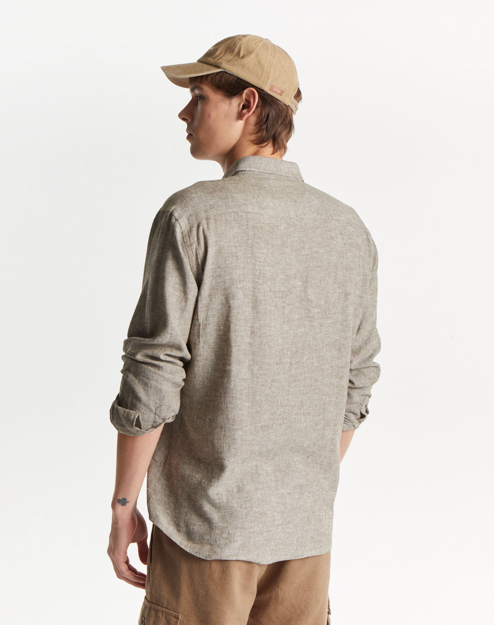 Camisa regular lino HELECHOS — imagen 4