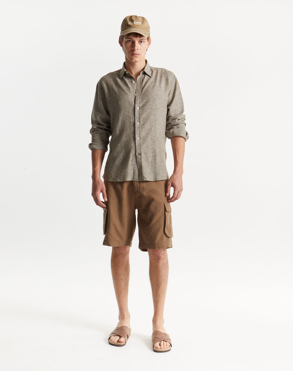 Camisa regular lino HELECHOS — imagen 5