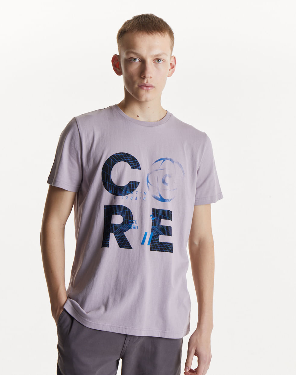 Remera estampada 100% algodón