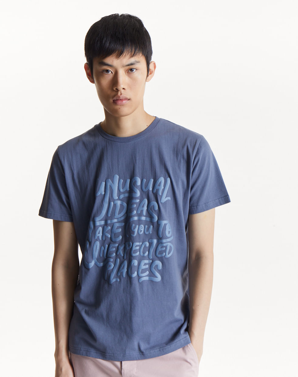 Remera estampada 100% algodón