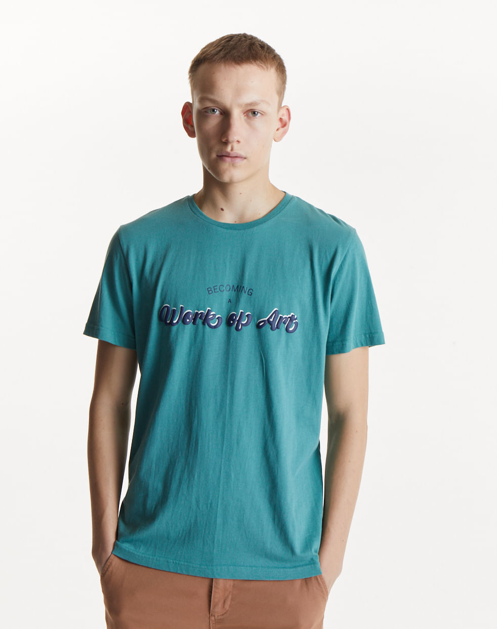 Remera estampada 100% algodón
