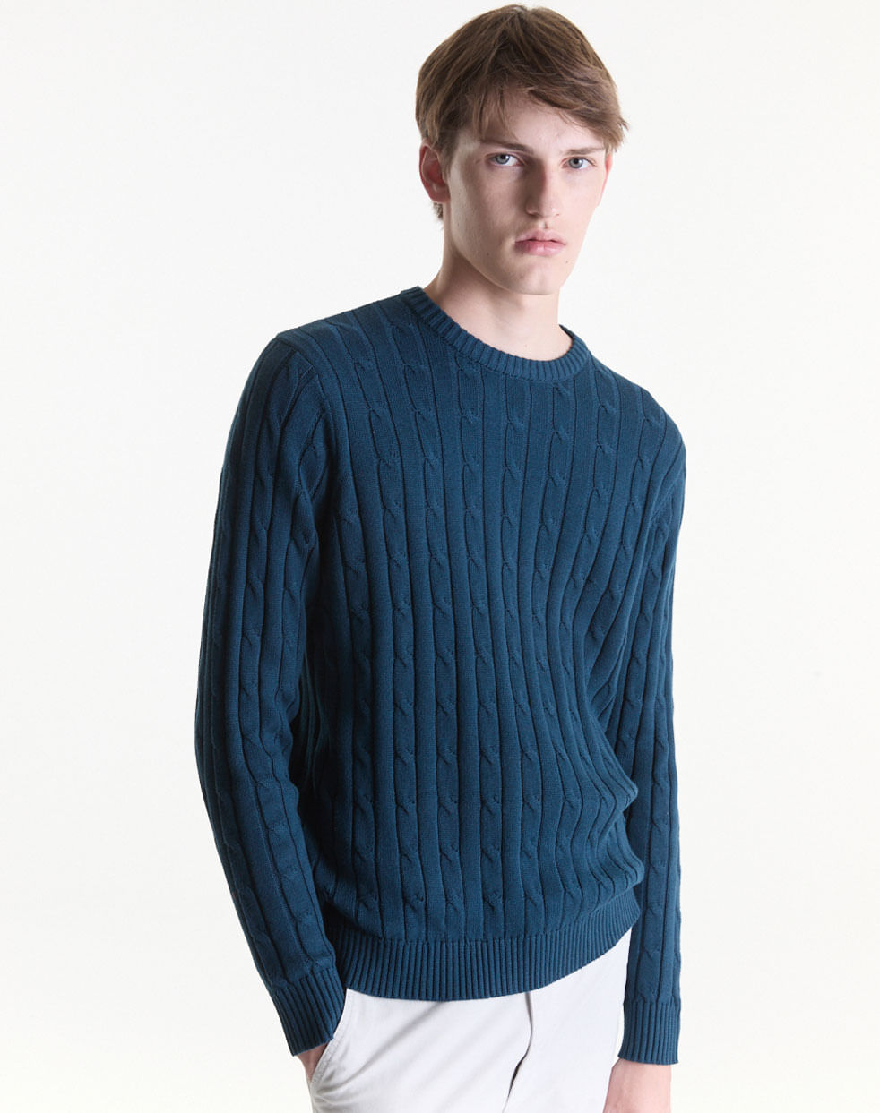 Sweater tramado escote redondo LAPONIA