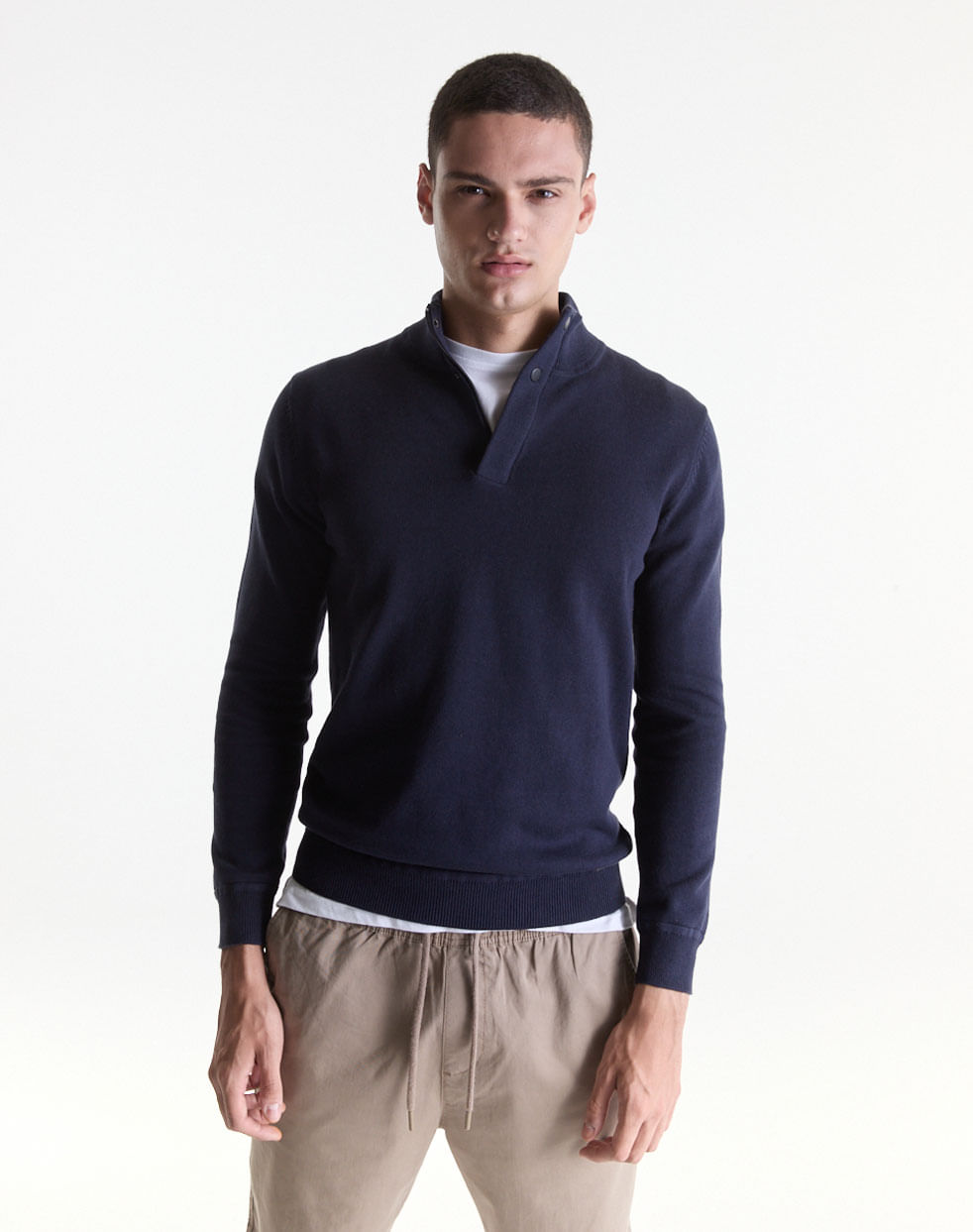 Sweater medio cierre 100% algodón ANGELO