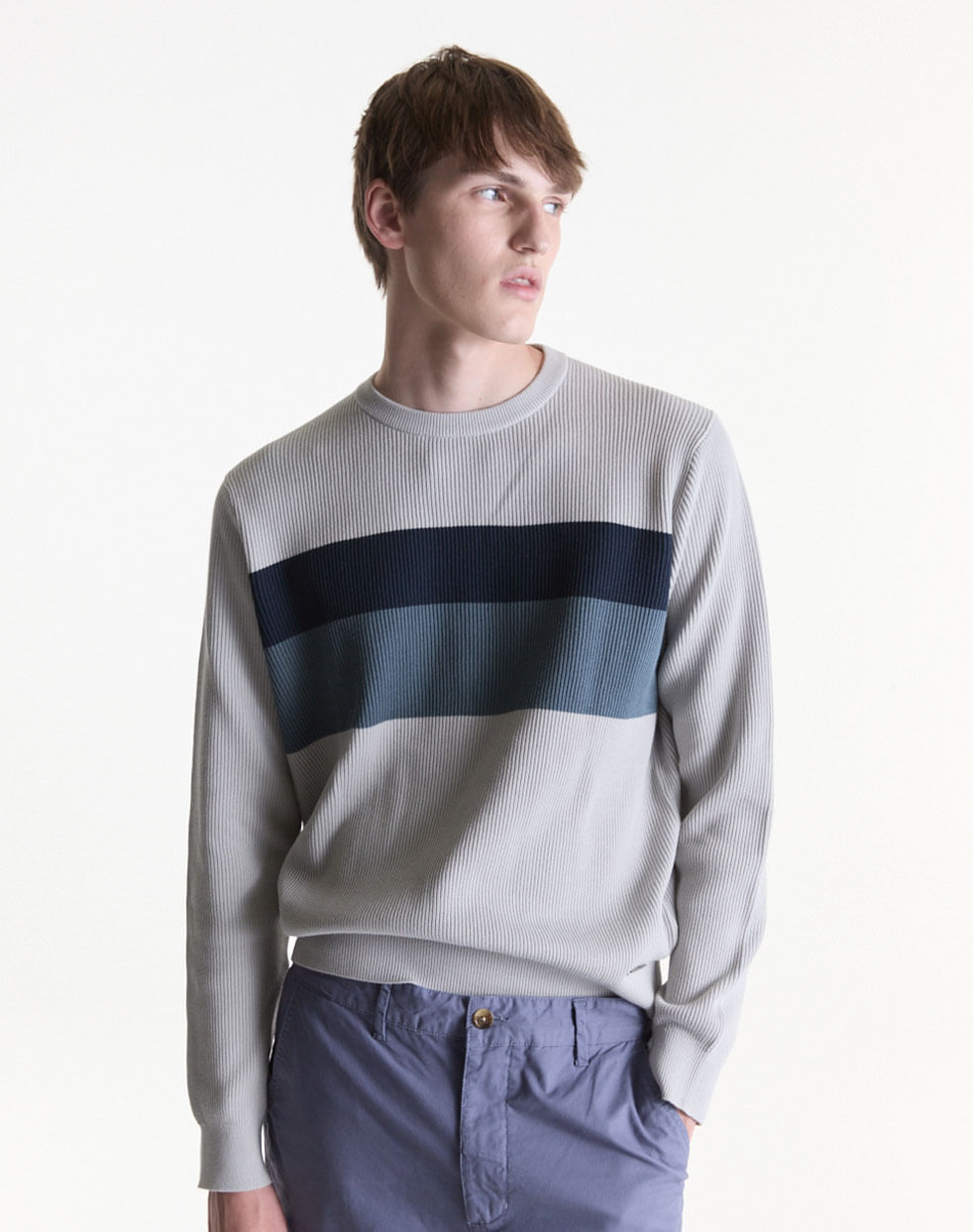 Sweater color block 100% algodón INNSBRUCK