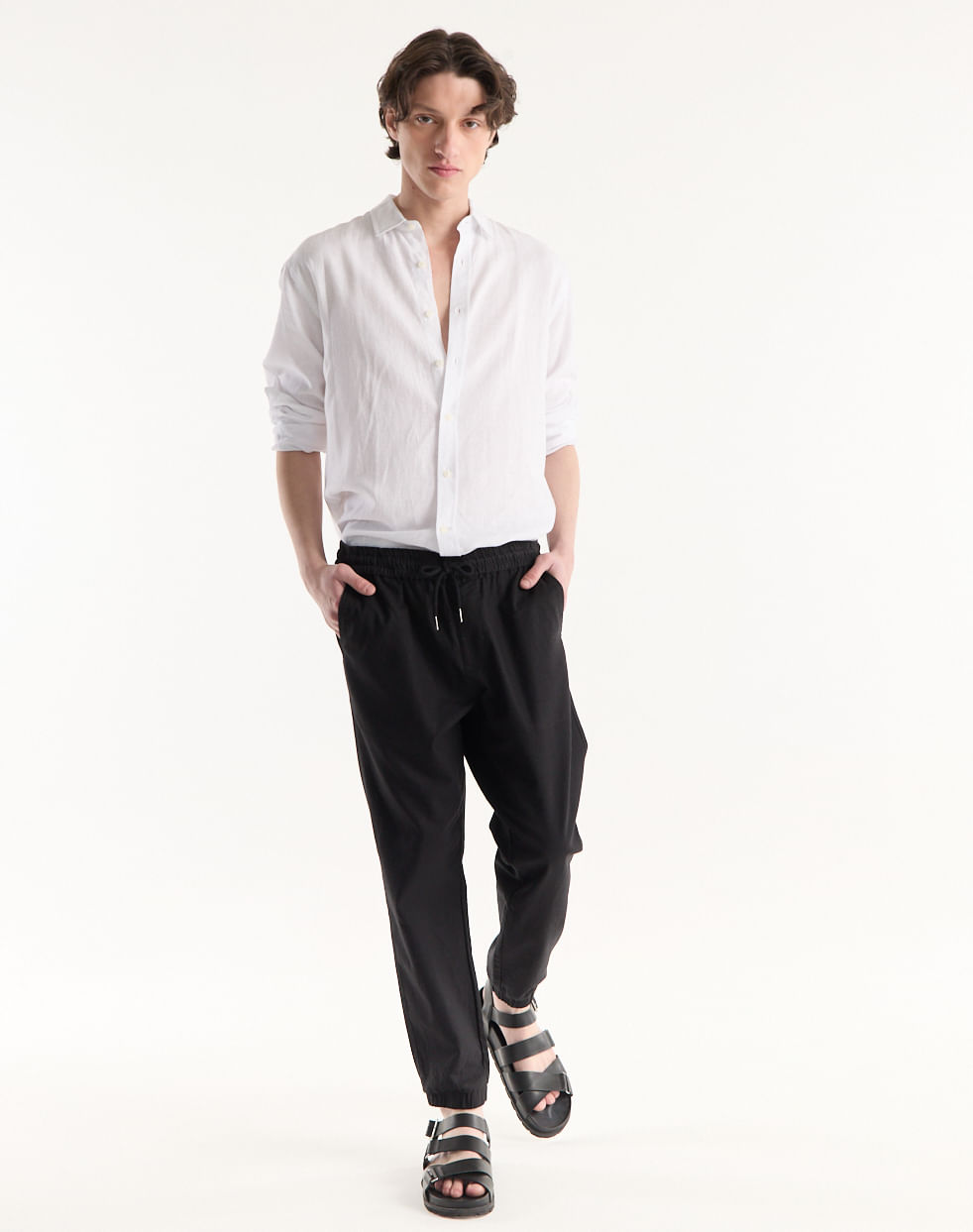 Pantalón jogger relaxed lino algodon ELIAS — imagen 5