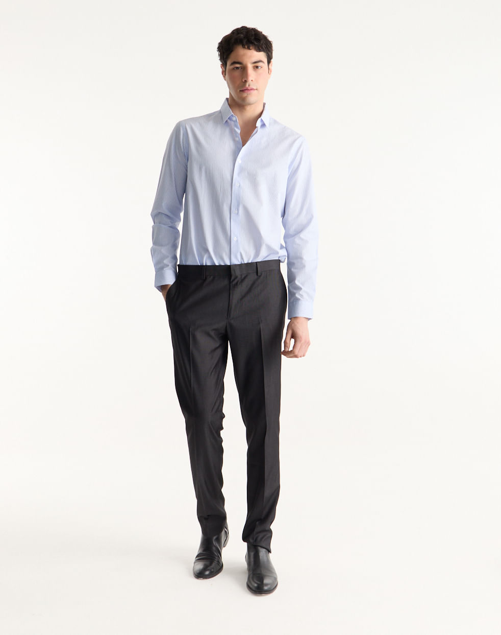 Camisa vestir slim de 100% algodón Gideon — imagen 4