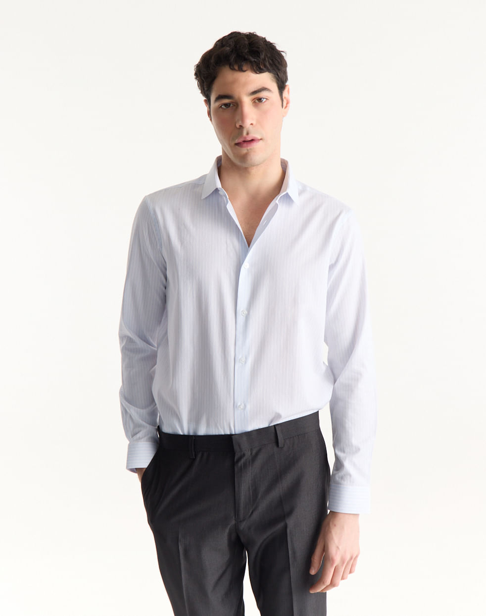 Camisa vestir slim 100% algodón JORDAN