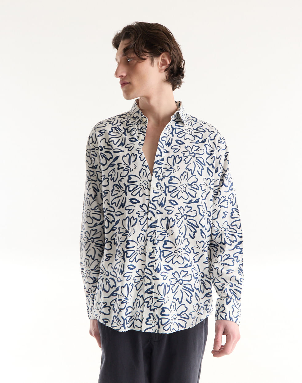 Camisa regular lino SILAS