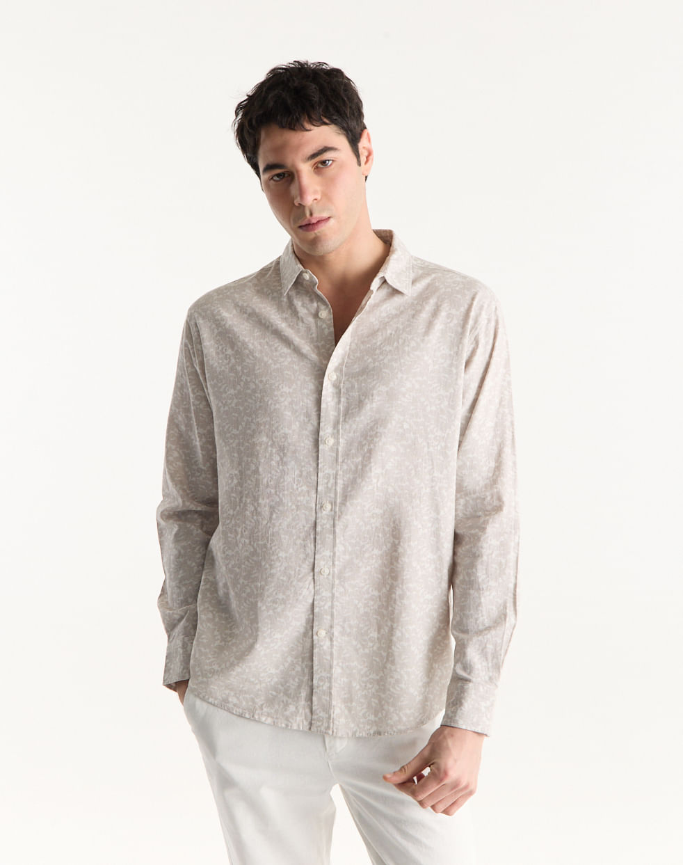 Camisa regular lino BECKETT