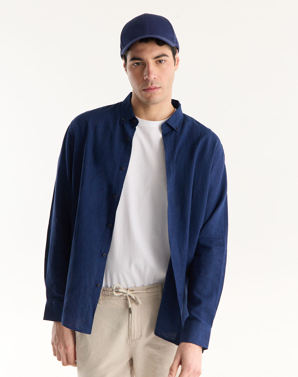 Camisa regular lino MAX