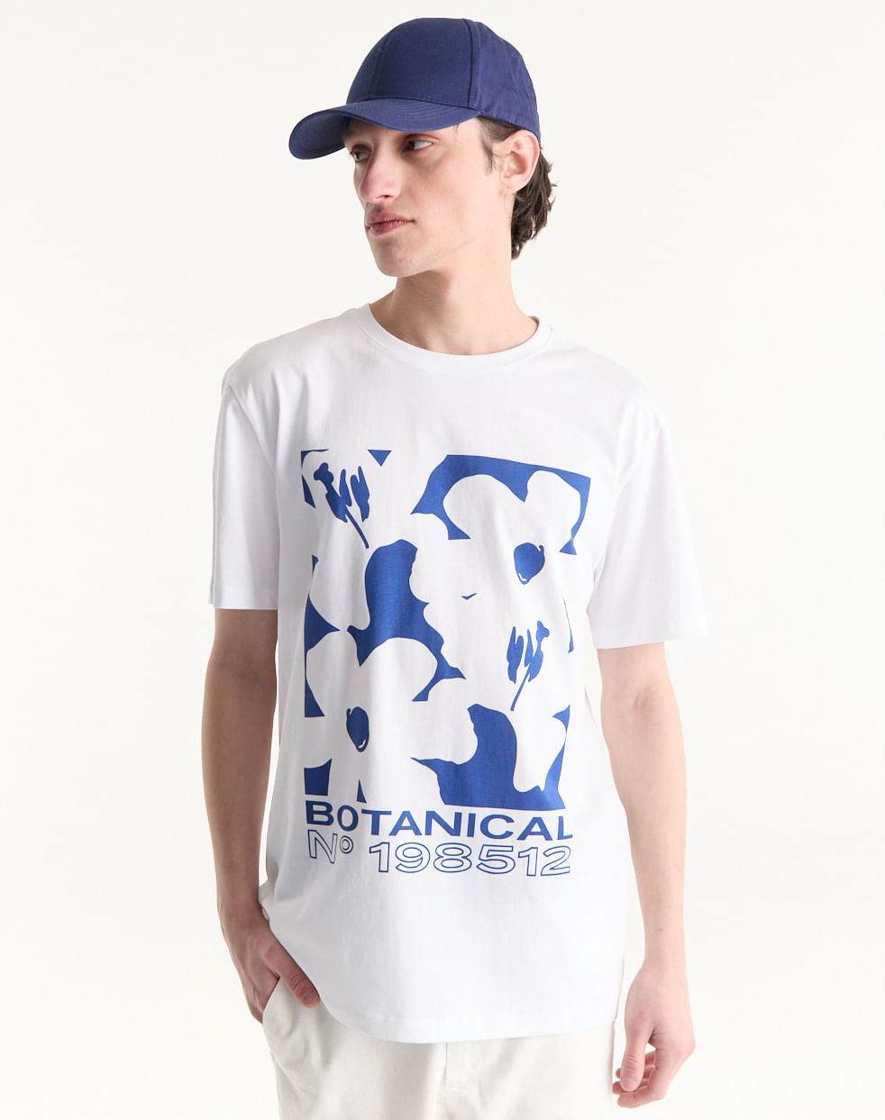 Remera relaxed estampada 100% algodón