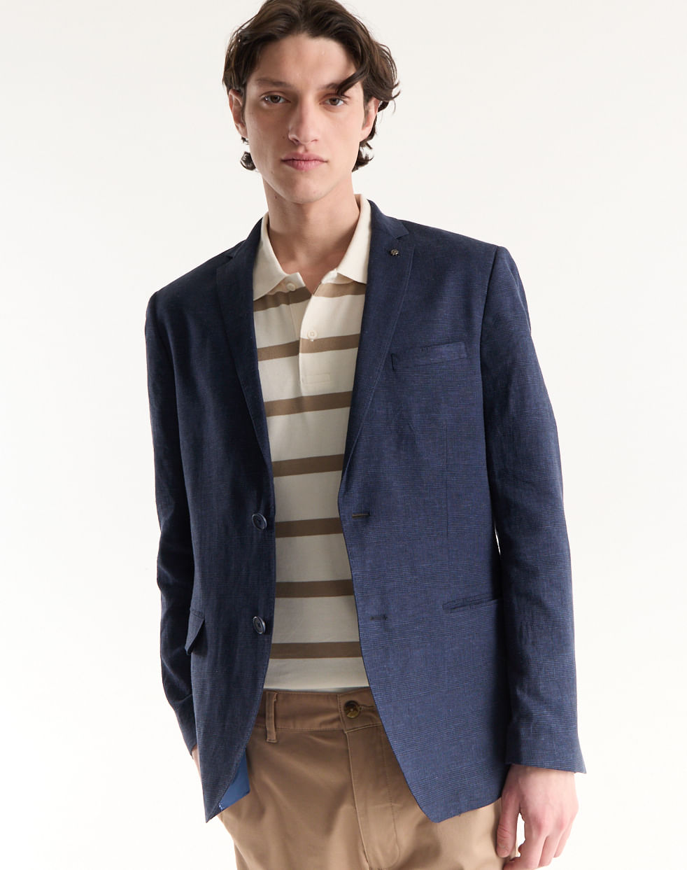 Saco regular lino confort HARPER