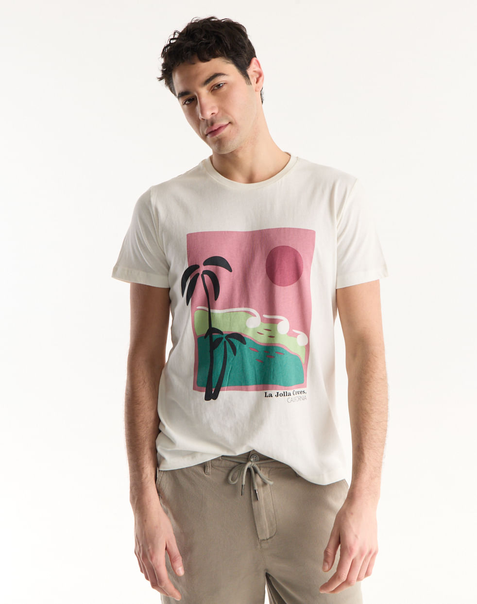 Remera estampada 100% algodón