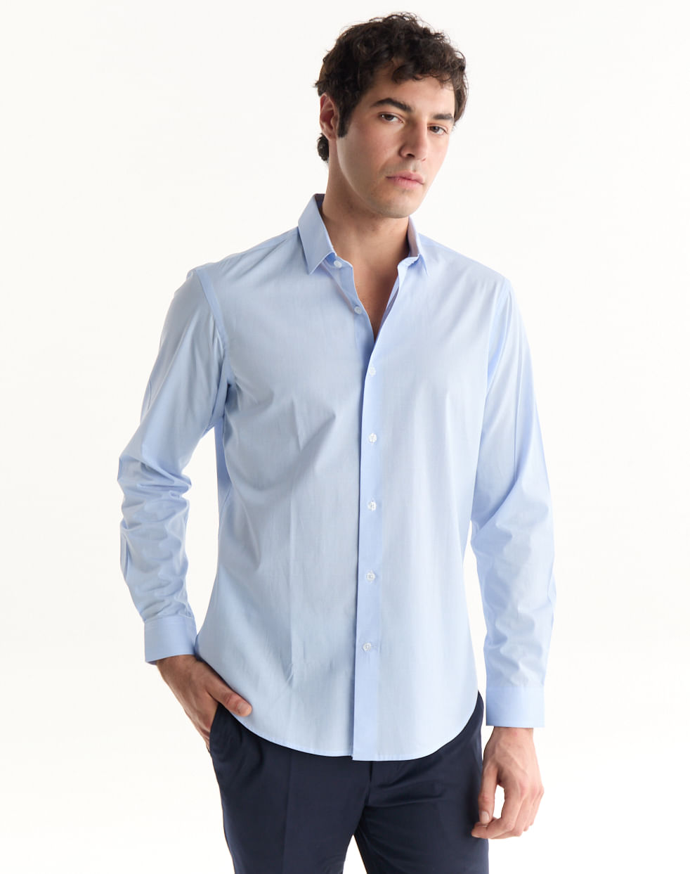 Camisa vestir slim 100% algodón BURGOS
