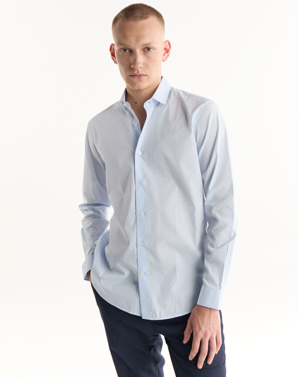 Camisa vestir slim 100% algodón PARIS