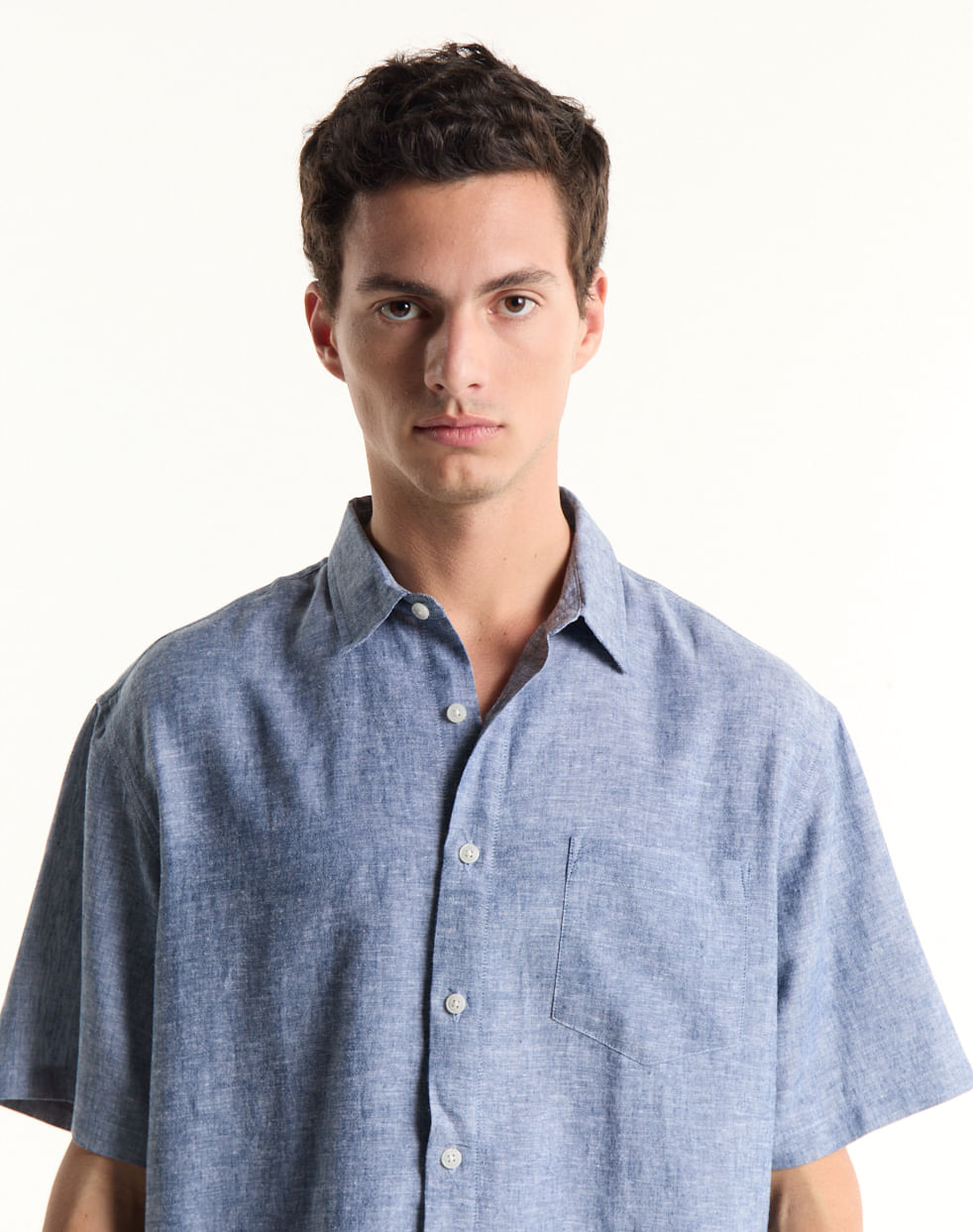 Camisa regular de lino hibiscus — imagen 2