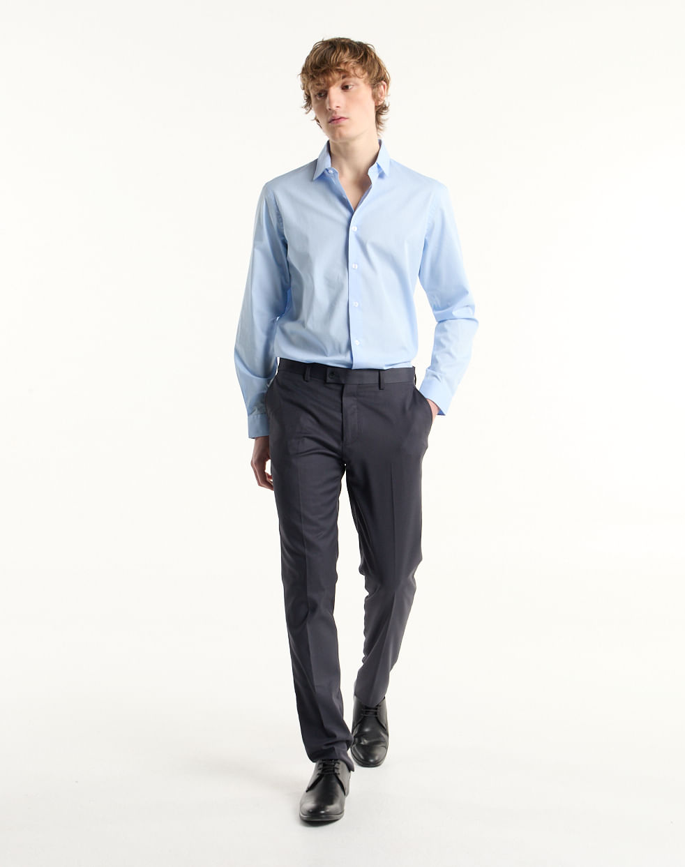 Camisa vestir slim 100% algodón VALENTINO — imagen 4