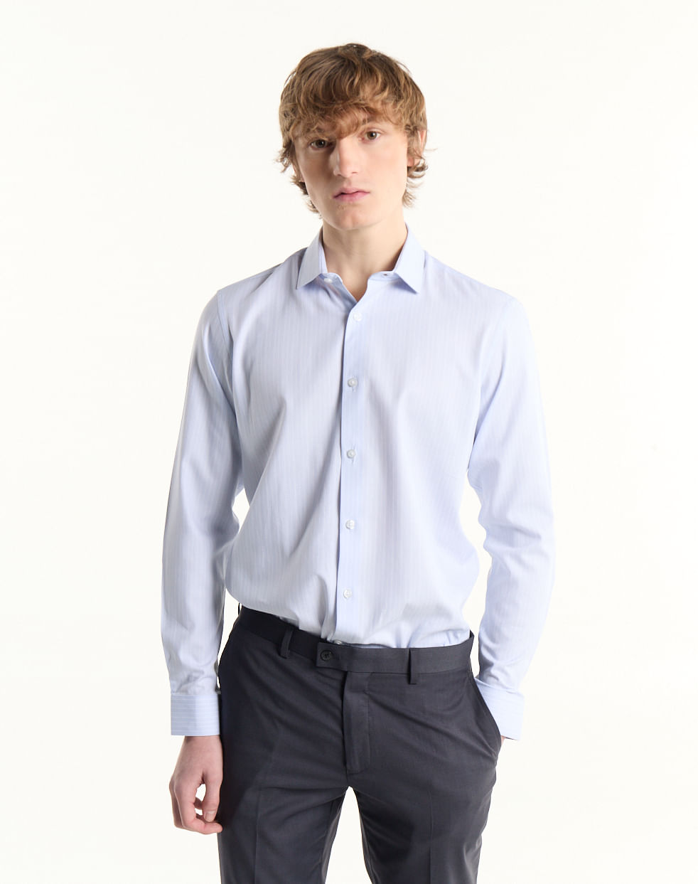 Camisa vestir slim 100% algodón JAPON