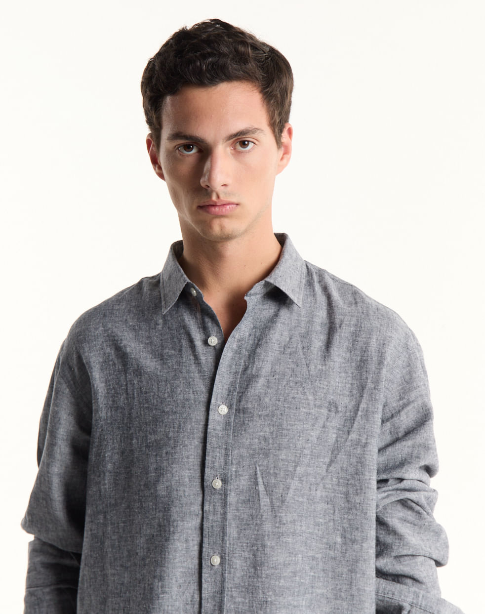 Camisa regular de lino Helechos — imagen 2
