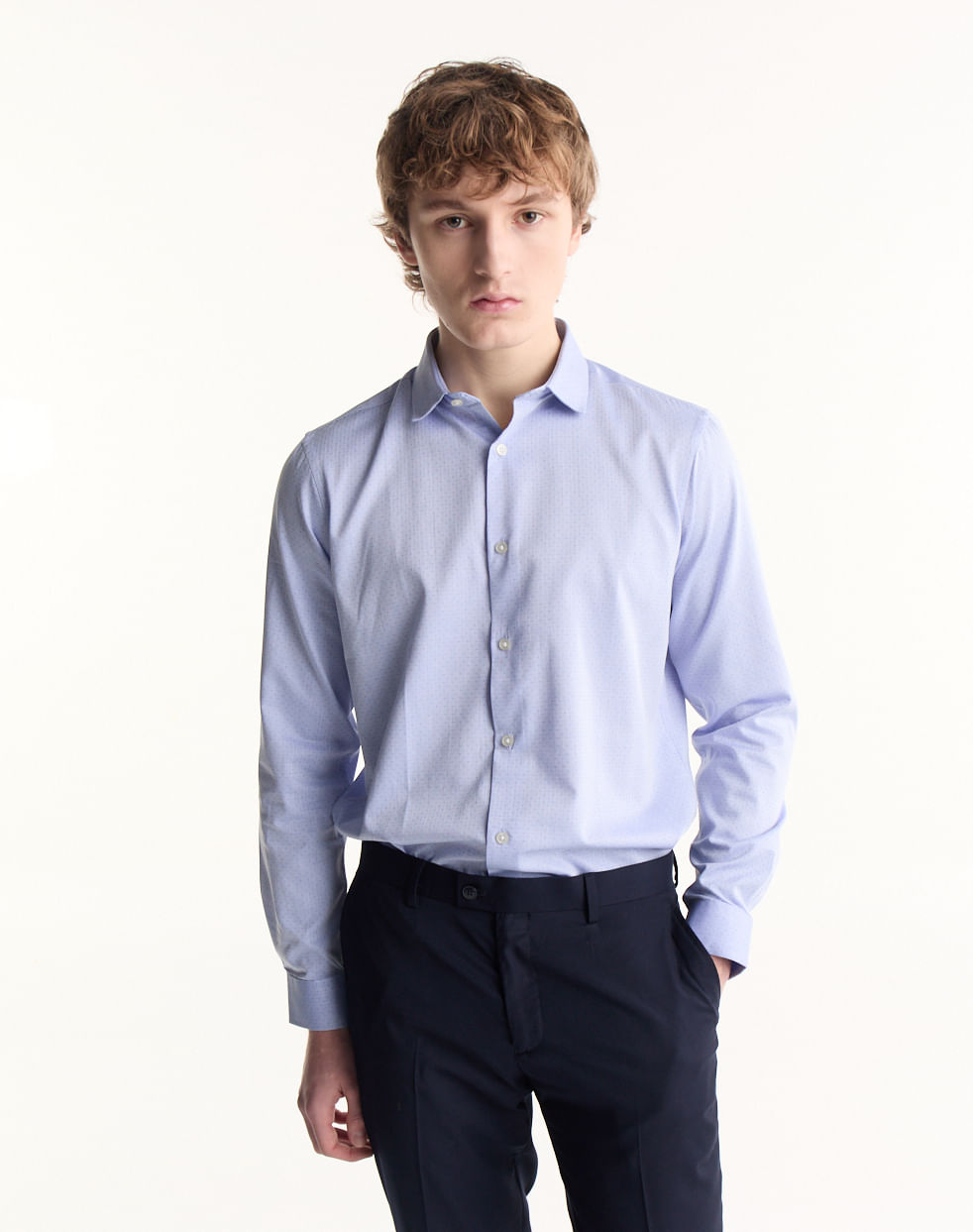 Camisa vestir slim 100% algodón NOLAN