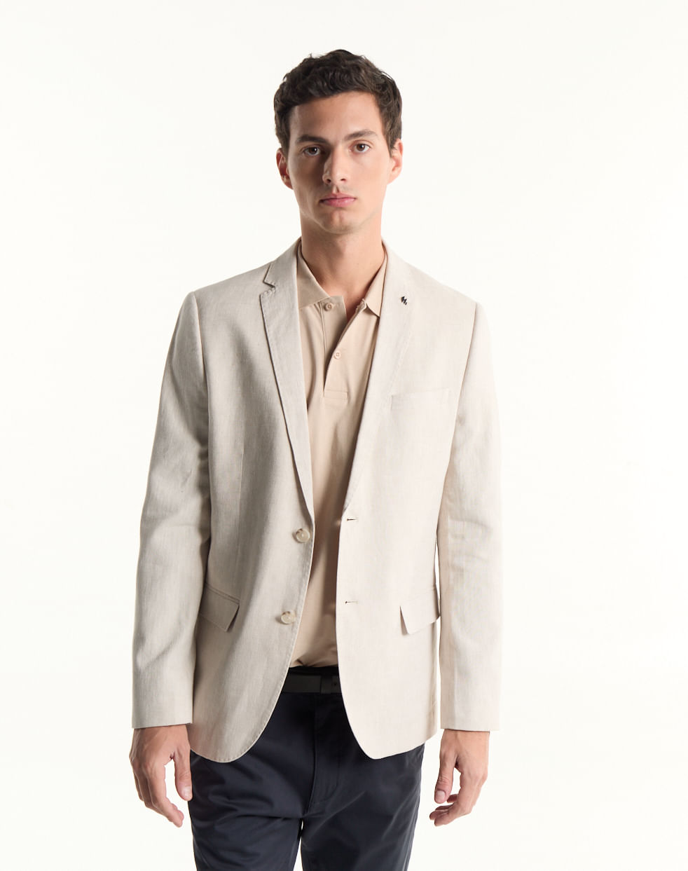 Saco regular lino algodón PUGLIA