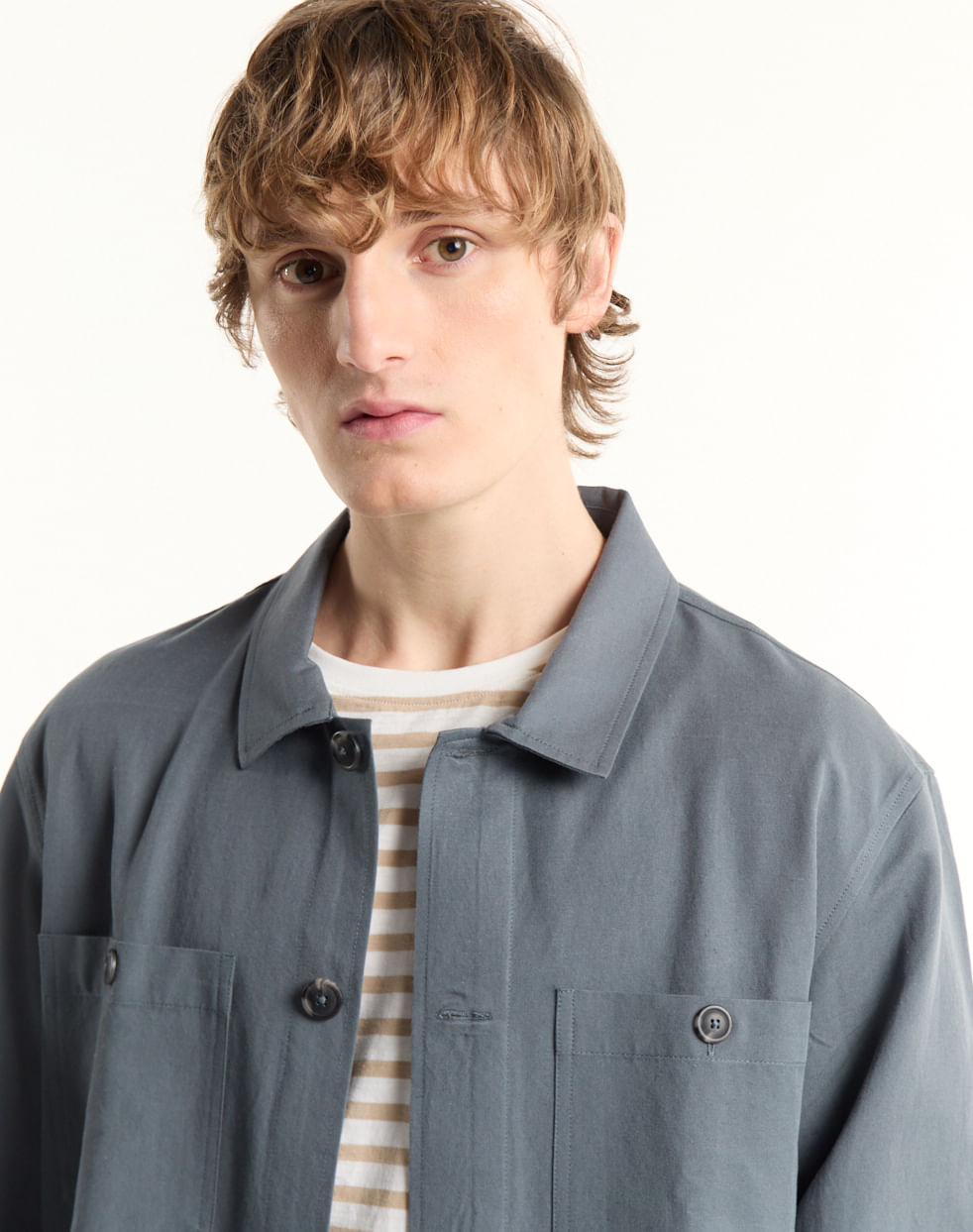 Sobrecamisa regular lino KIOTO — imagen 2