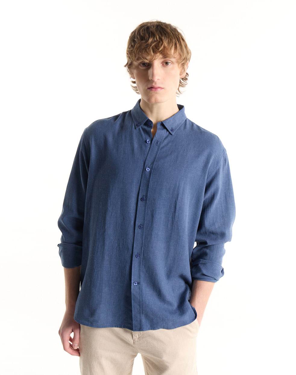 Camisa regular lino NAGOYA