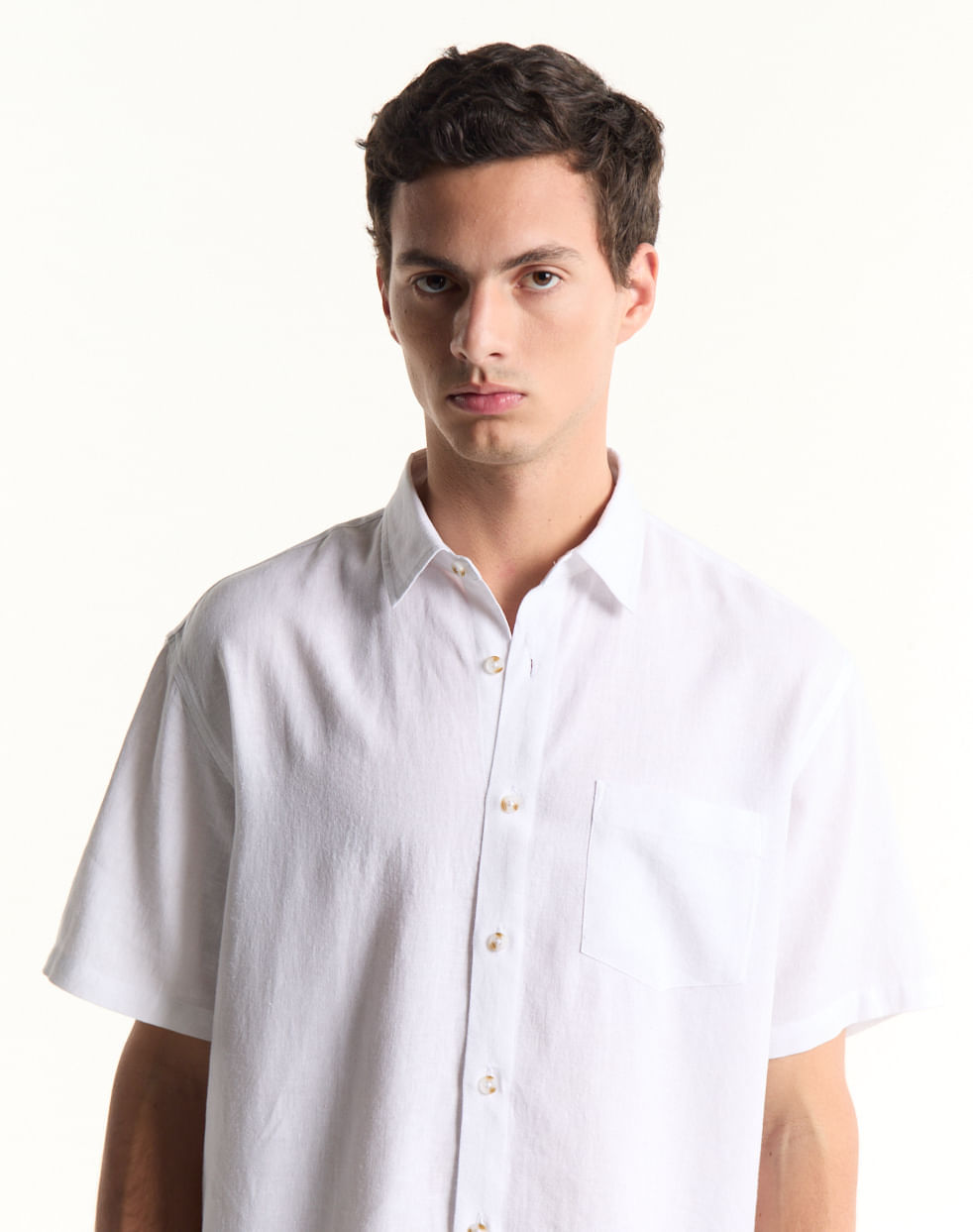 Camisa regular lino HIBISCUS — imagen 2