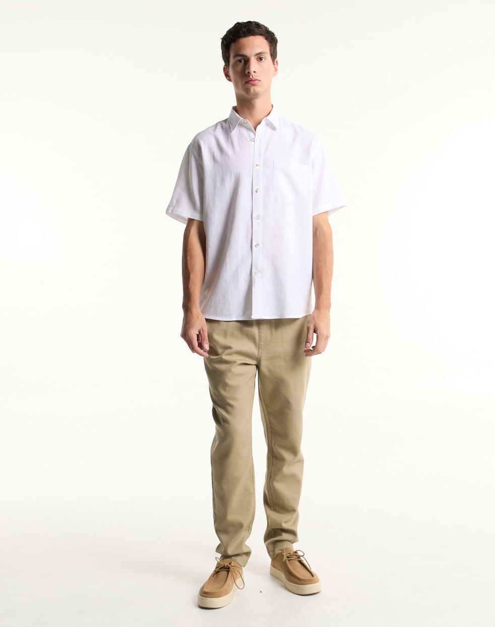 Camisa regular lino HIBISCUS — imagen 4