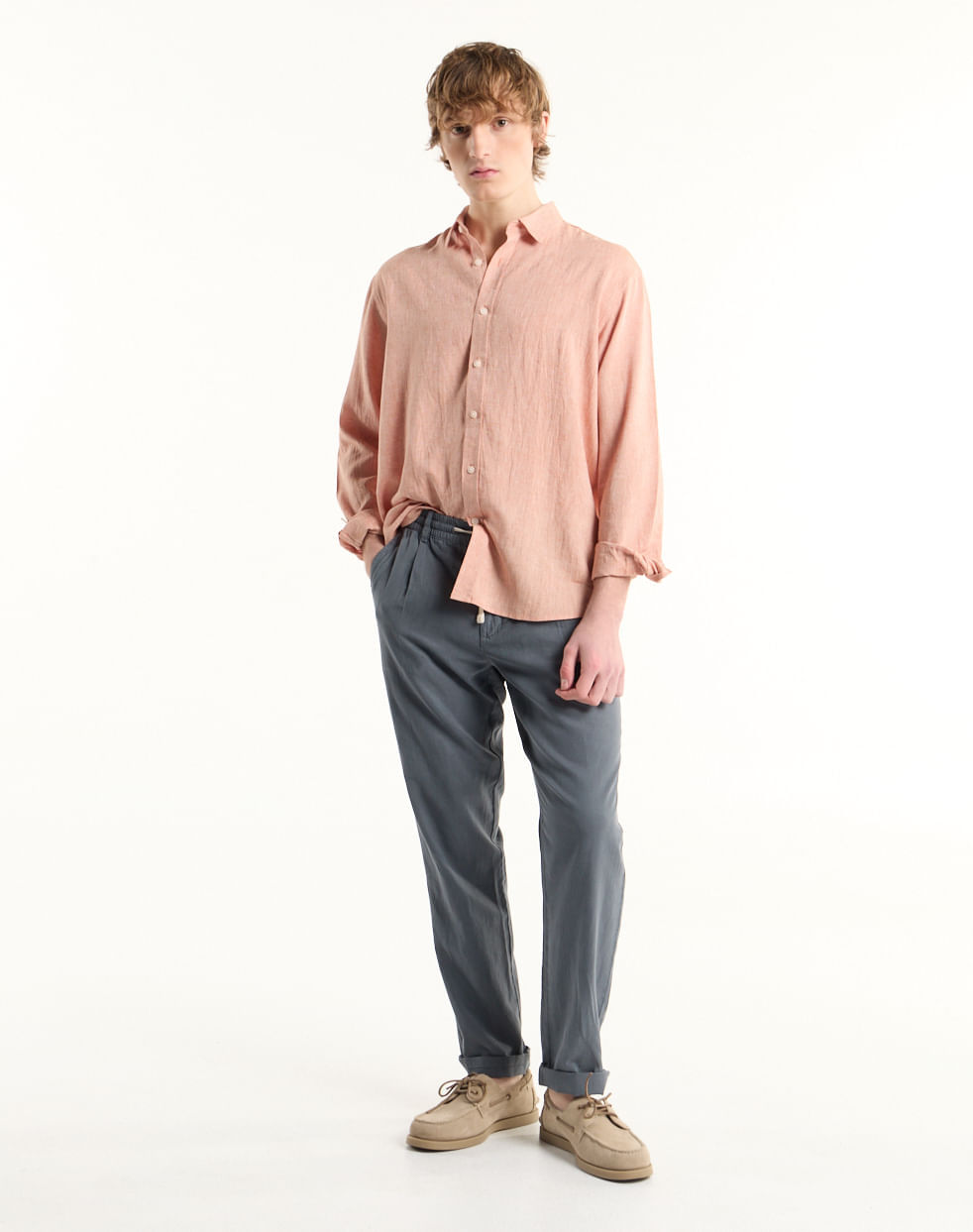 Camisa regular lino HELECHOS — imagen 4