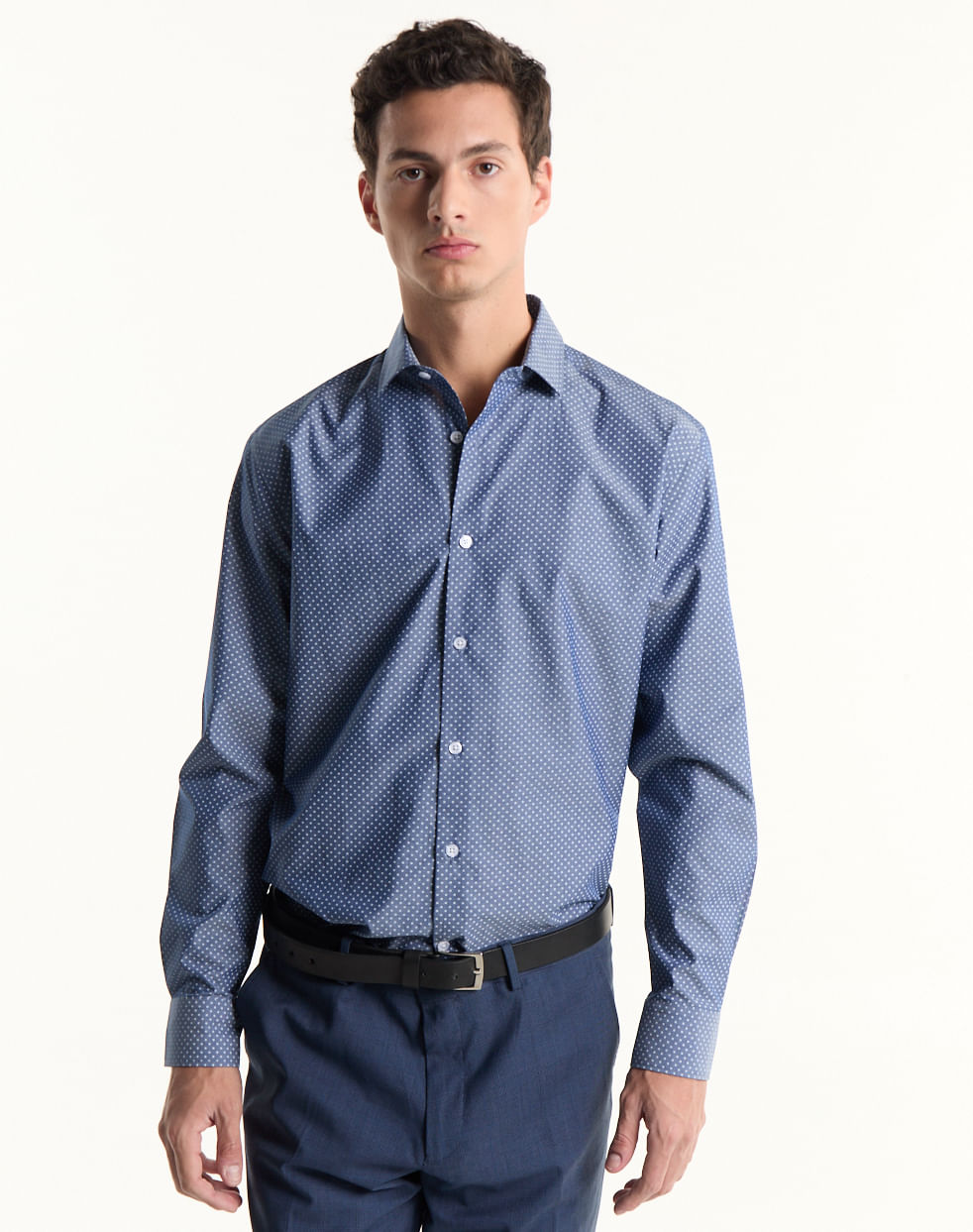 Camisa vestir regular 100% algodón TOSHIMA