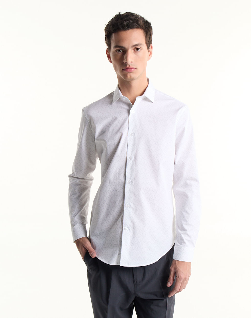 Camisa vestir slim 100% algodón ISAAC