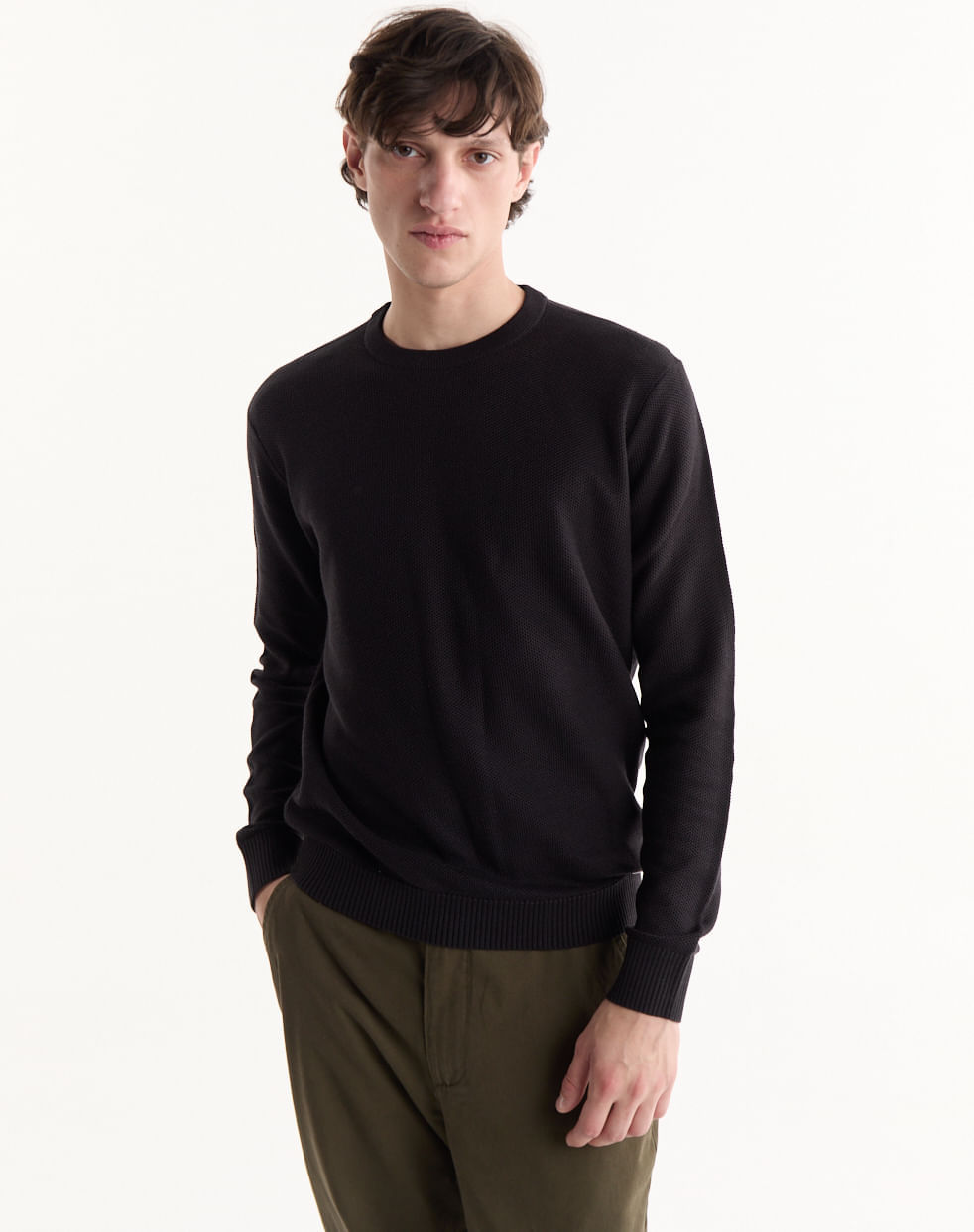 Sweater tramado escote redondo PARIS