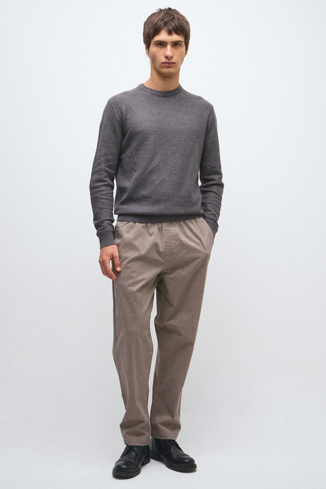 Sweater tramado escote redondo