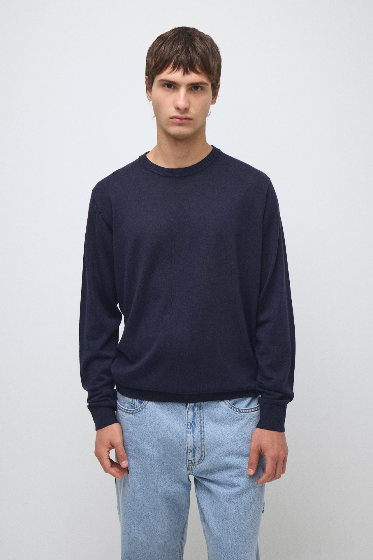 Sweater cuello redondo tramado