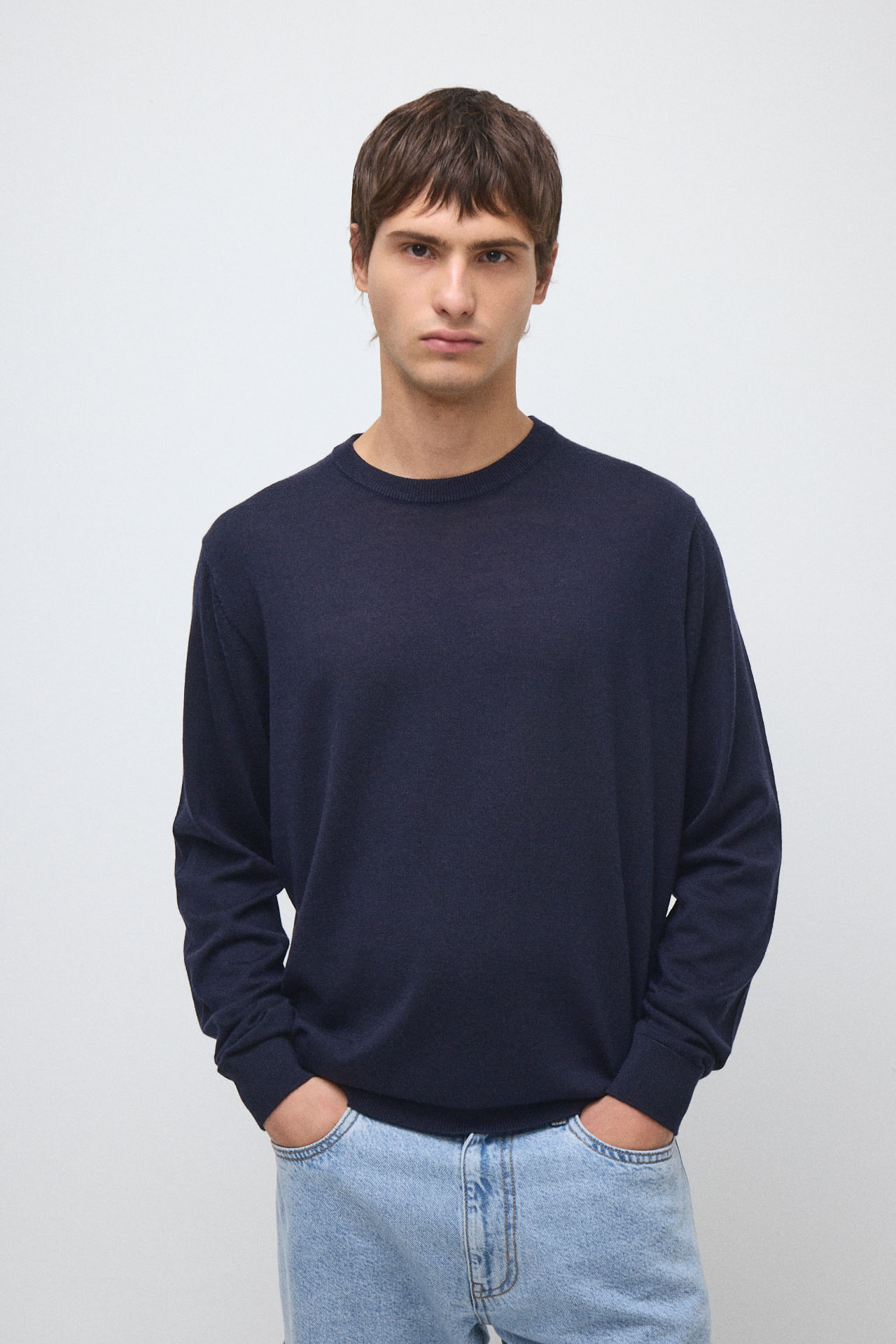 Sweater cuello redondo tramado — imagen 2