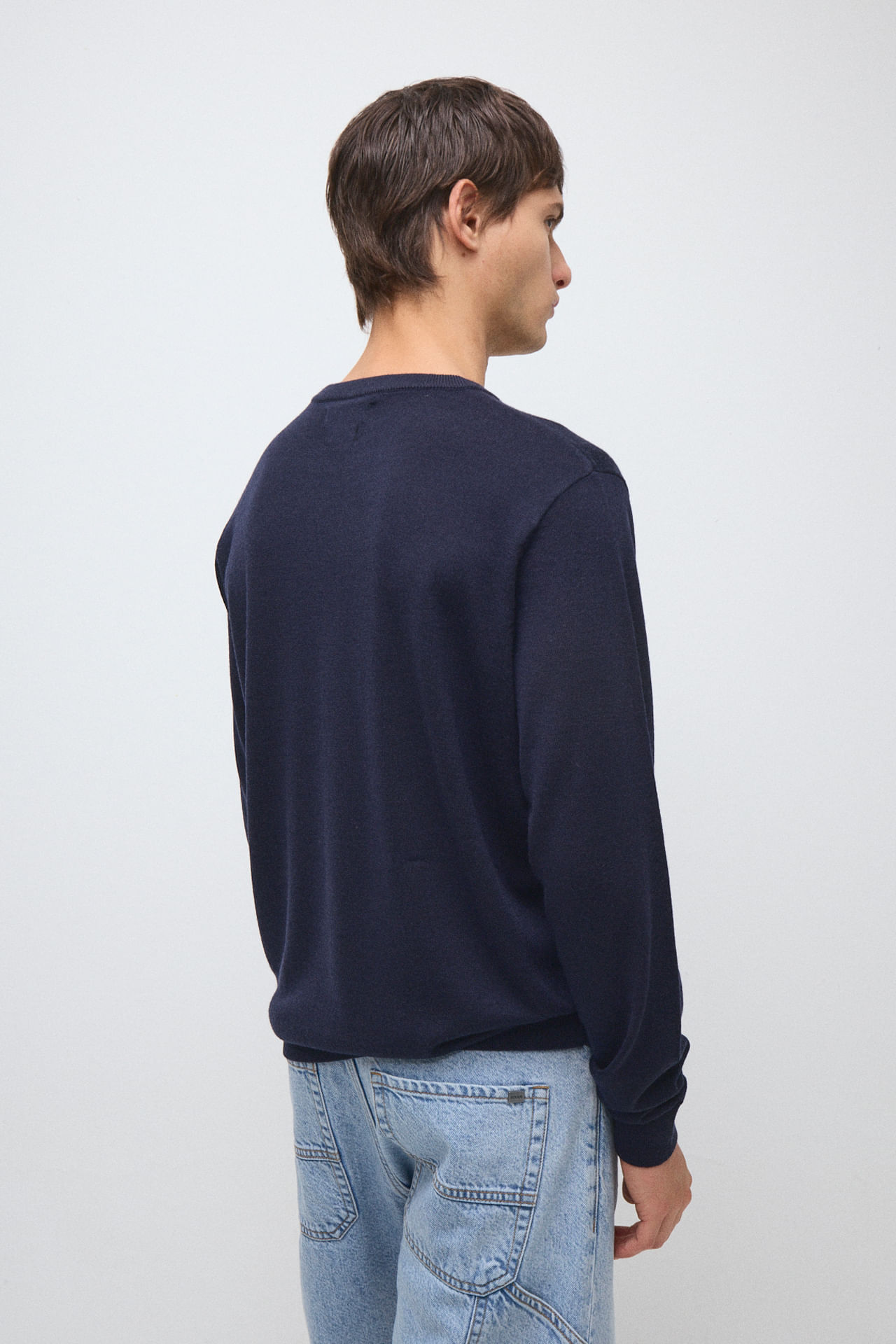 Sweater cuello redondo tramado — imagen 3
