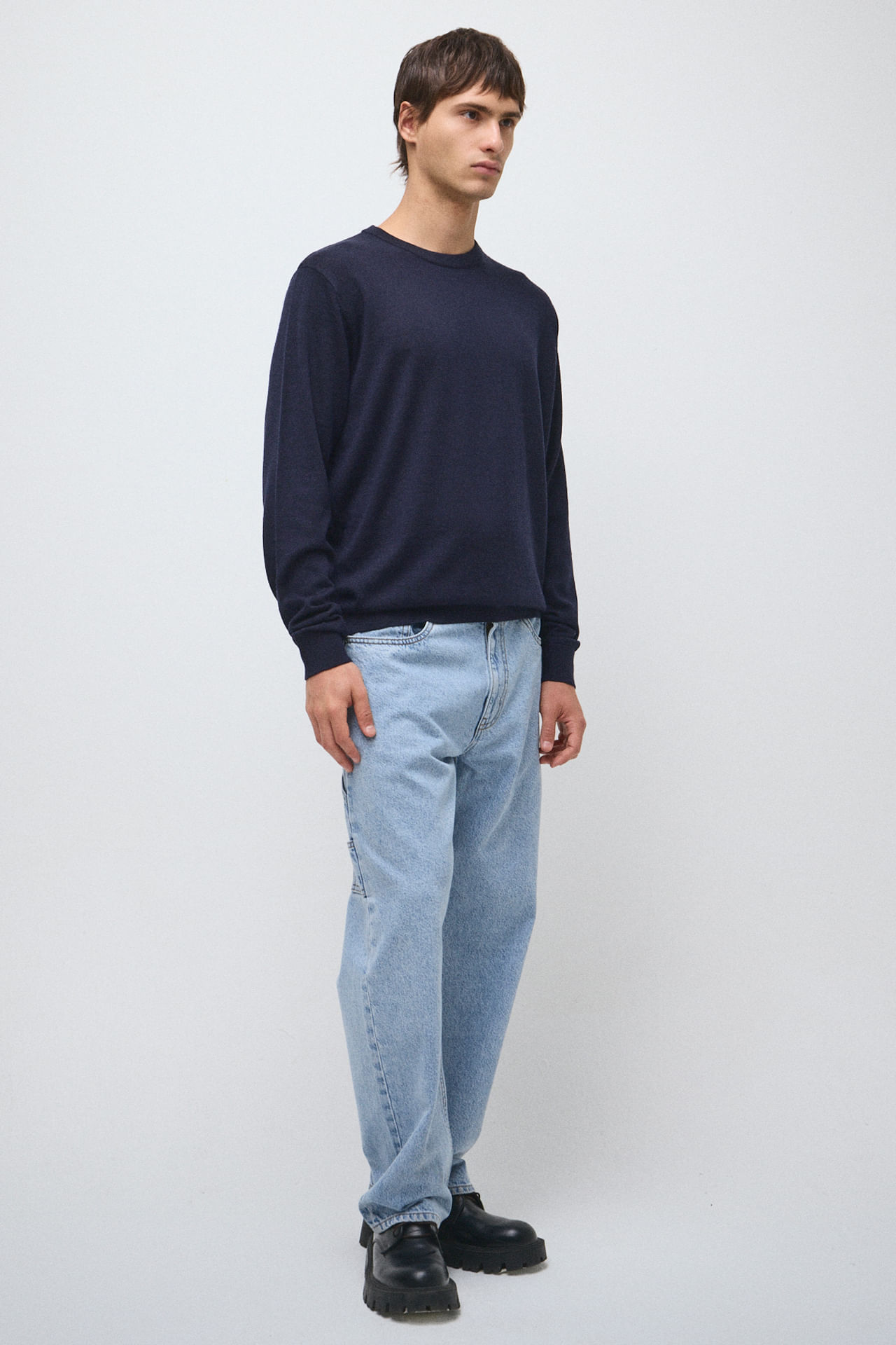 Sweater cuello redondo tramado — imagen 4