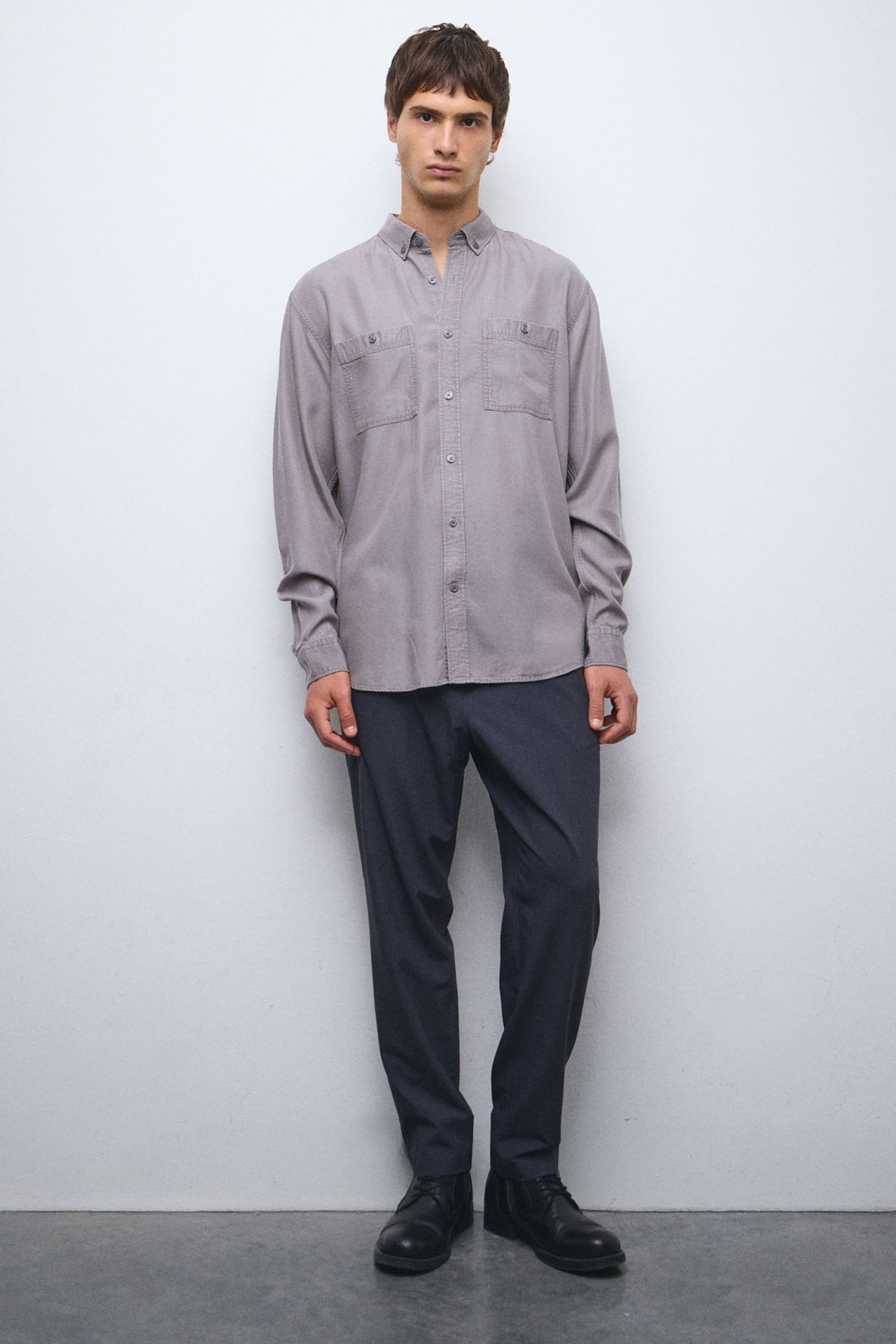 Camisa regular 100% algodón