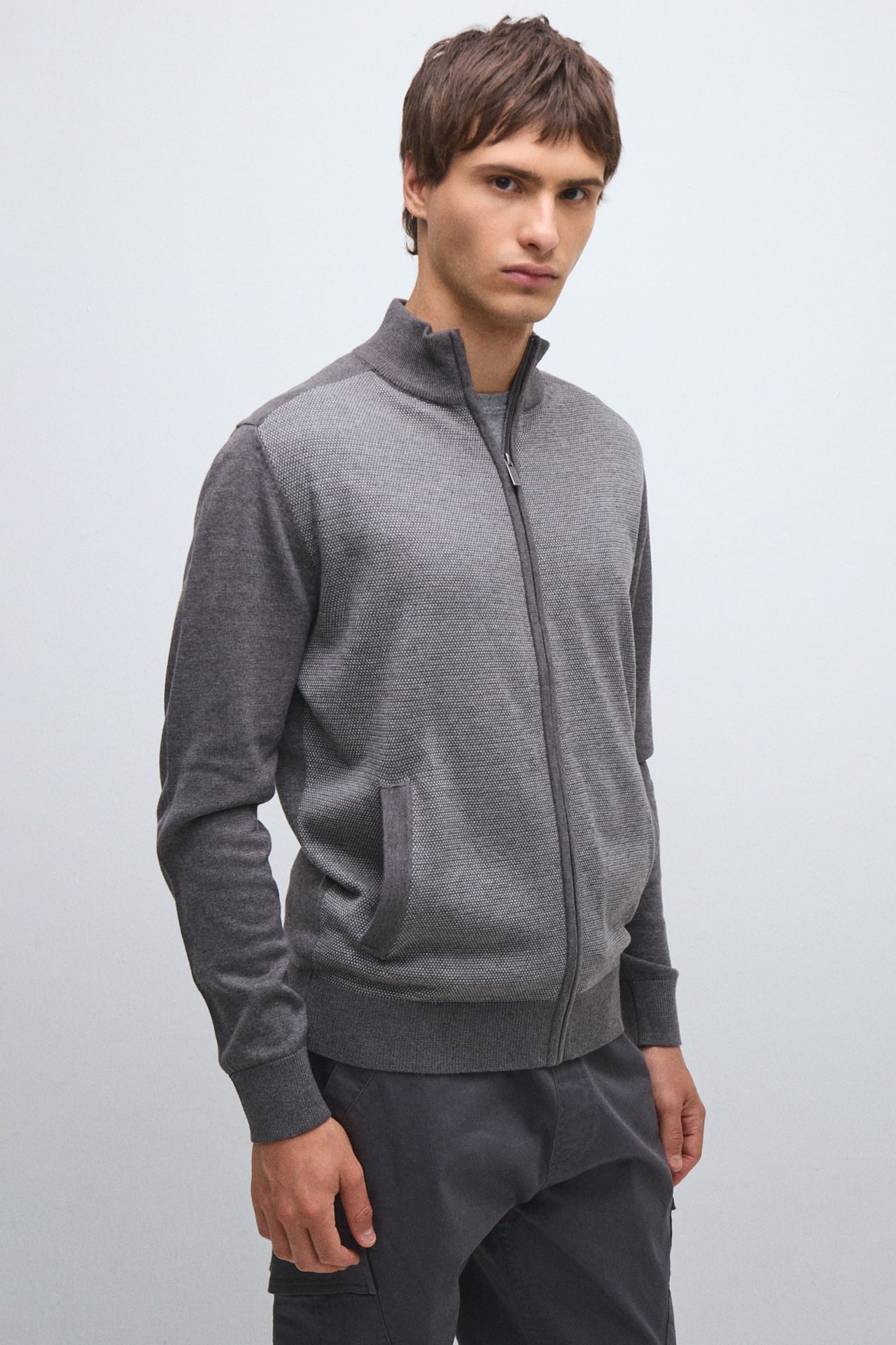 Campera tejida tramada — imagen 3